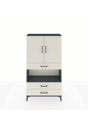 Arges Dolap 3 Raflı 3 Çekmeceli 2 Kapaklı 88x30x163 Antrasit-Aytaşı