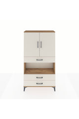 Arges Dolap 3 Raflı 3 Çekmeceli 2 Kapaklı 88x30x163