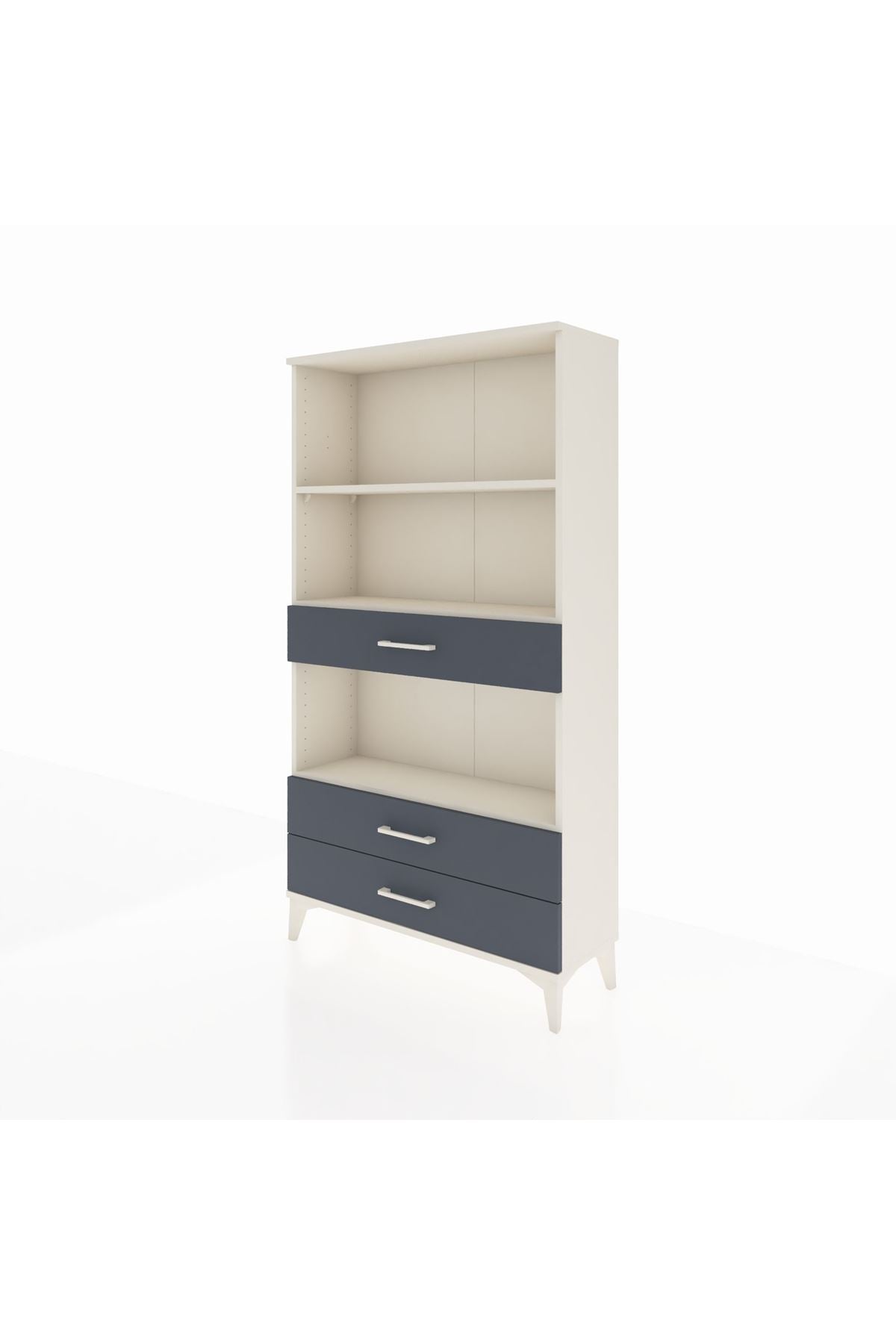 Arges Dolap 3 Raflı 3 Çekmeceli 88x30x163 Aytaşı-Antrasit