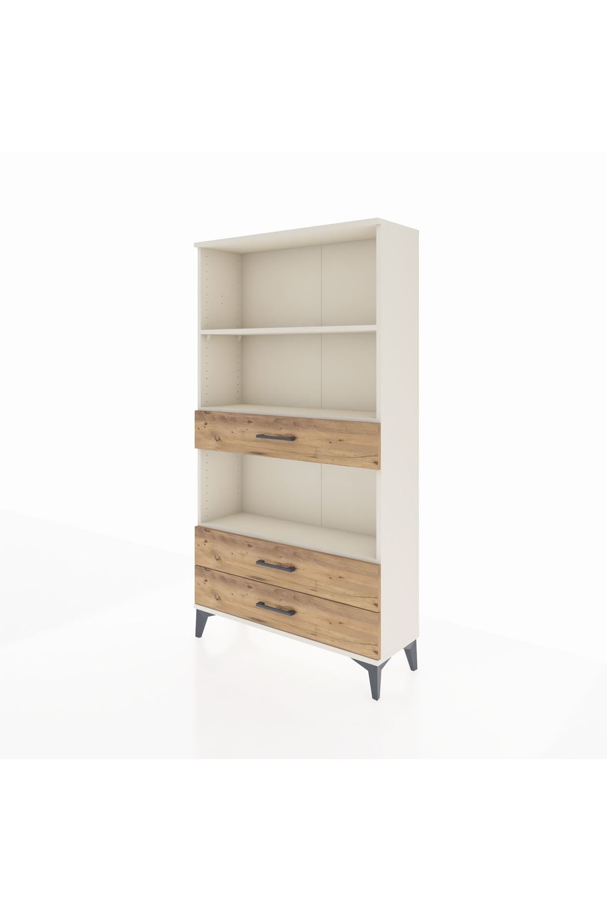 Arges Dolap 3 Raflı 3 Çekmeceli 88x30x163 Aytaşı-Çam