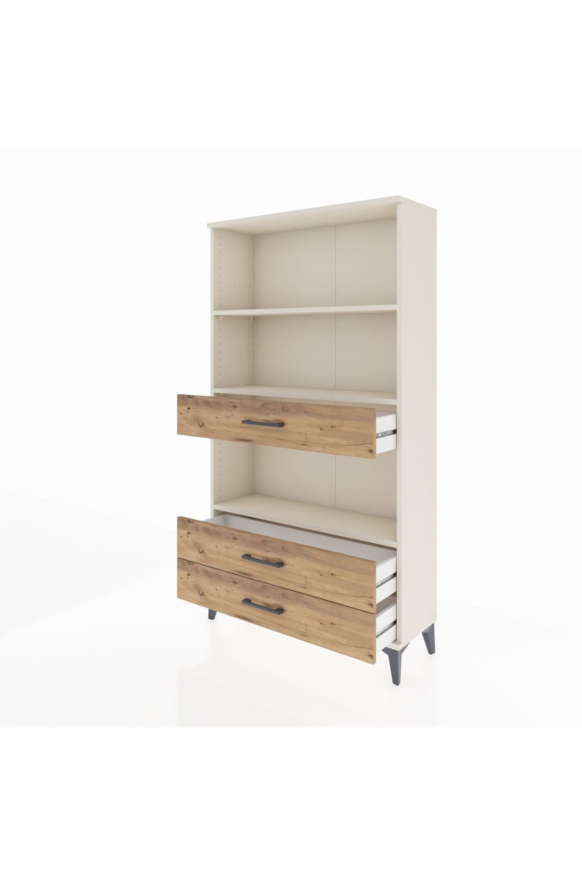 Arges Dolap 3 Raflı 3 Çekmeceli 88x30x163 Aytaşı-Çam