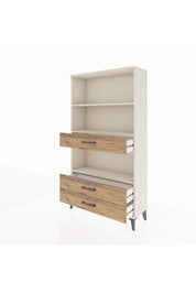 Arges Dolap 3 Raflı 3 Çekmeceli 88x30x163 Aytaşı-Çam