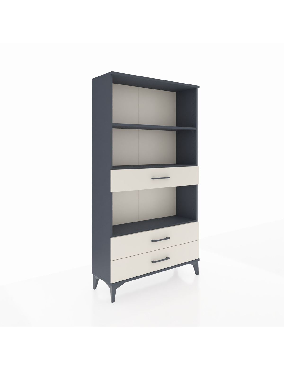 Arges Dolap 3 Raflı 3 Çekmeceli 88x30x163 Antrasit-Aytaşı