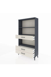 Arges Dolap 3 Raflı 3 Çekmeceli 88x30x163 Antrasit-Aytaşı
