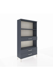 Arges Dolap 3 Raflı 3 Çekmeceli 88x30x163 Antrasit-Antrasit