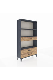 Arges Dolap 3 Raflı 3 Çekmeceli 88x30x163 Antrasit-Çam