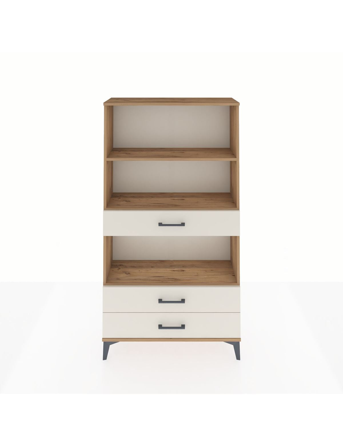 Arges Dolap 3 Raflı 3 Çekmeceli 88x30x163 Çam-Aytaşı