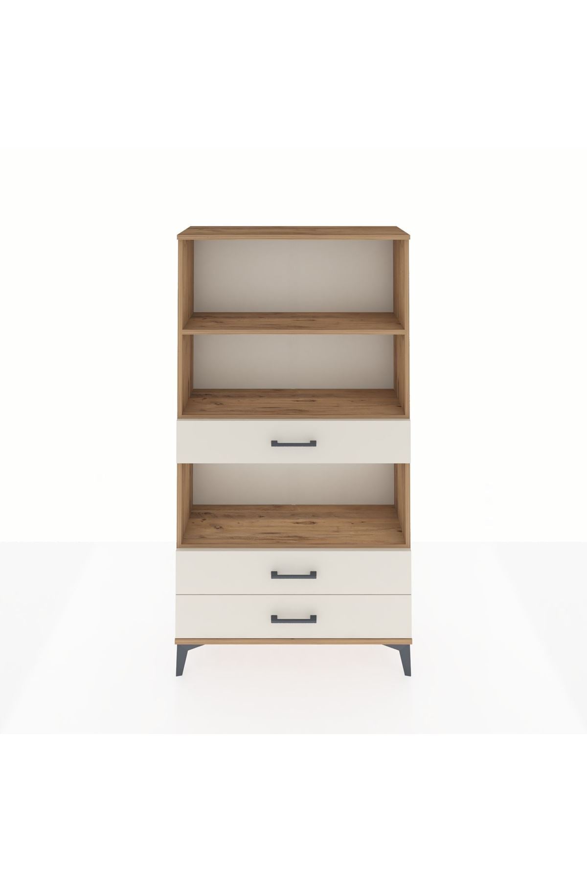 Arges Dolap 3 Raflı 3 Çekmeceli 88x30x163 Çam-Aytaşı