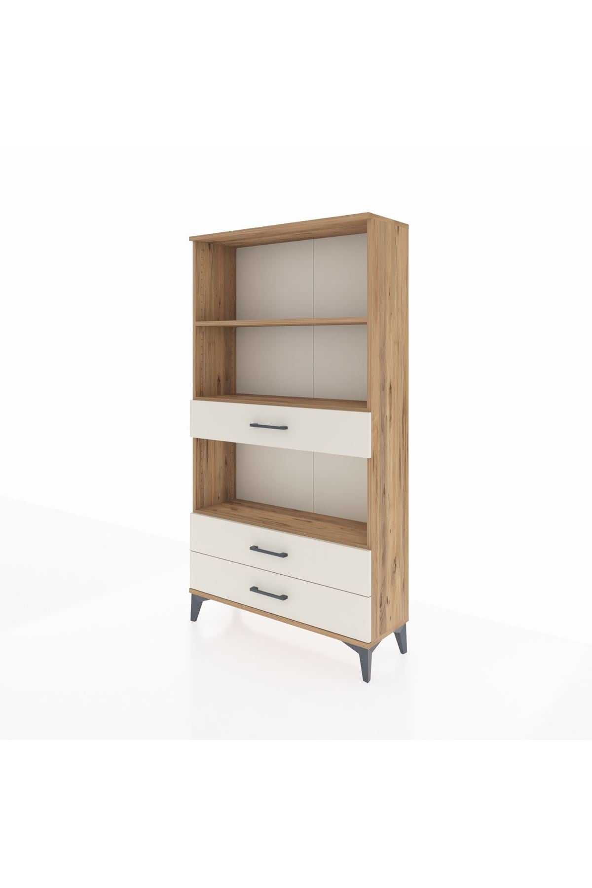 Arges Dolap 3 Raflı 3 Çekmeceli 88x30x163 Çam-Aytaşı