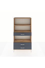 Arges Dolap 3 Raflı 3 Çekmeceli 88x30x163 Çam-Antrasit