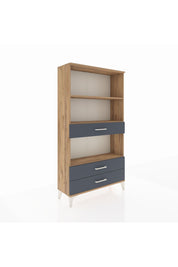 Arges Dolap 3 Raflı 3 Çekmeceli 88x30x163 Çam-Antrasit