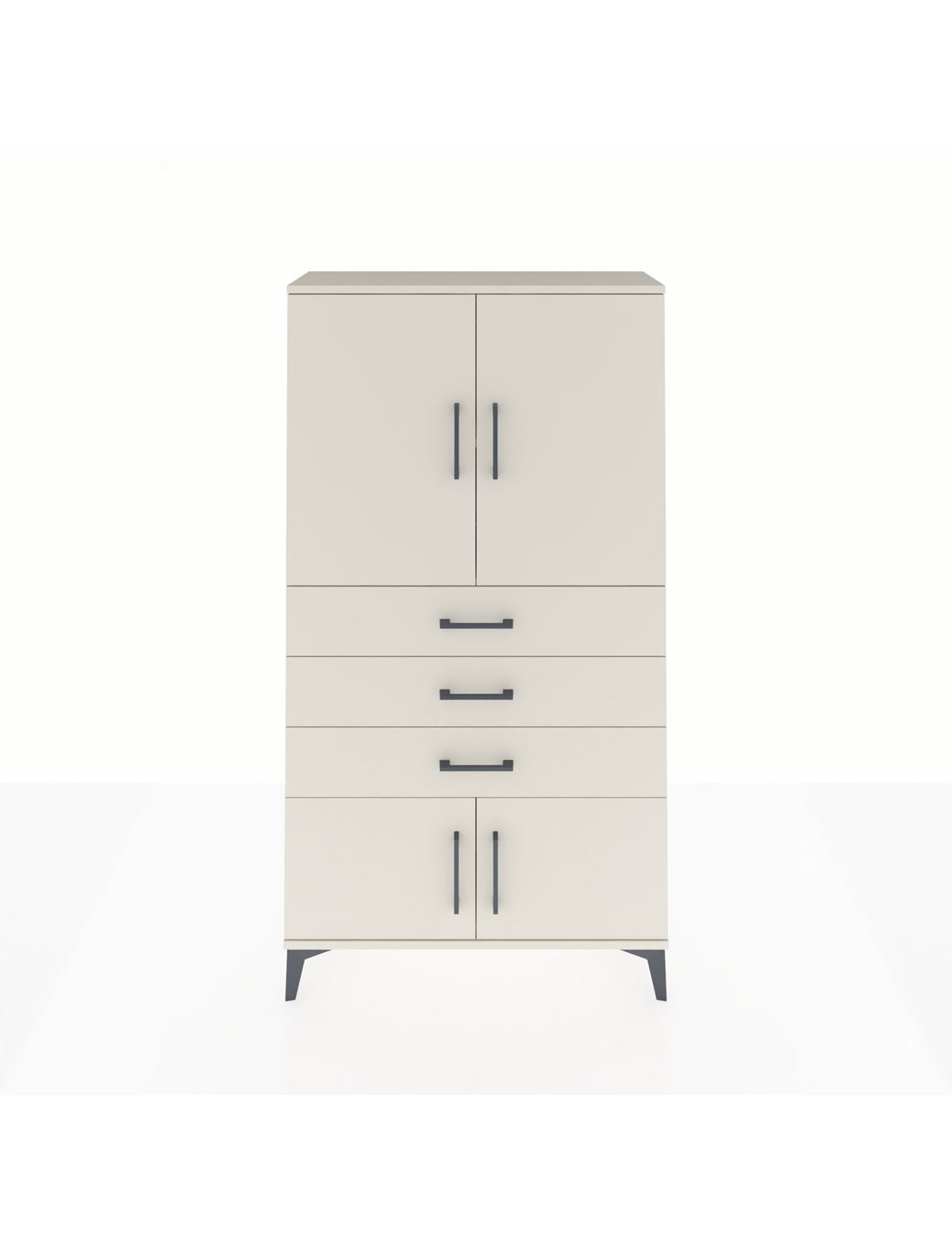 Arges Dolap 2 Raflı 3 Çekmeceli 4 Kapaklı 88x30x163 Aytaşı-Aytaşı