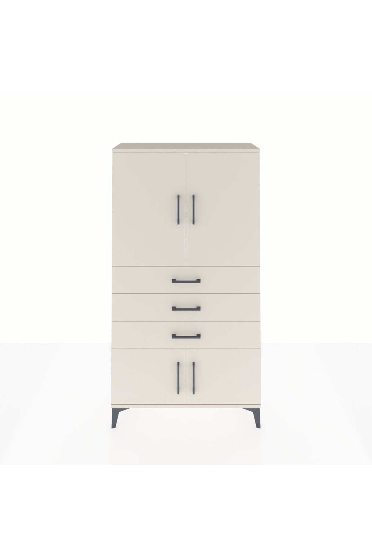 Arges Dolap 2 Raflı 3 Çekmeceli 4 Kapaklı 88x30x163 Aytaşı-Aytaşı