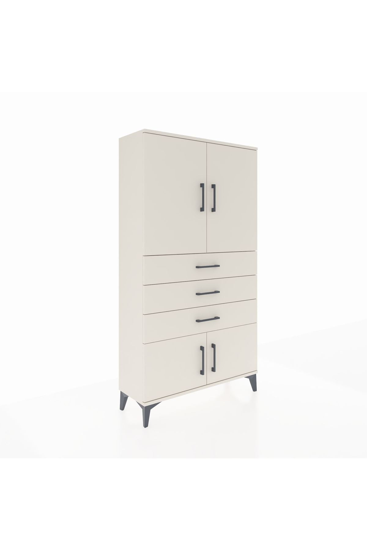 Arges Dolap 2 Raflı 3 Çekmeceli 4 Kapaklı 88x30x163 Aytaşı-Aytaşı