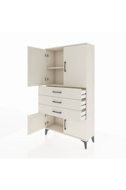 Arges Dolap 2 Raflı 3 Çekmeceli 4 Kapaklı 88x30x163 Aytaşı-Aytaşı