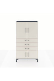 Arges Dolap 2 Raflı 3 Çekmeceli 4 Kapaklı 88x30x163 Antrasit-Aytaşı