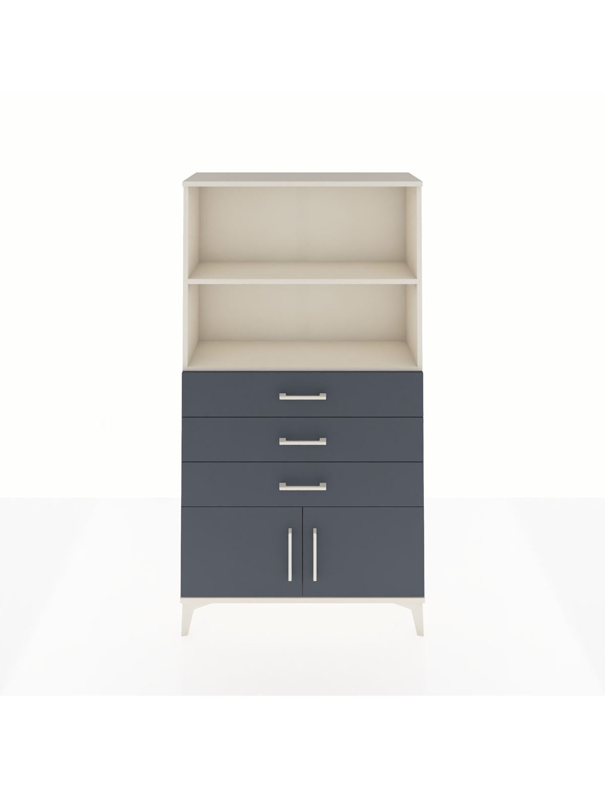 Arges Dolap 2 Raflı 3 Çekmeceli 2 Kapaklı 88x30x163 Aytaşı-Antrasit