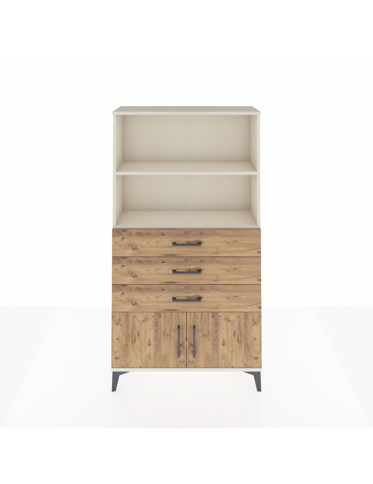 Arges Dolap 2 Raflı 3 Çekmeceli 2 Kapaklı 88x30x163 Aytaşı-Çam