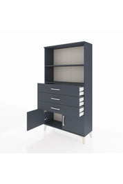 Arges Dolap 2 Raflı 3 Çekmeceli 2 Kapaklı 88x30x163 Antrasit-Antrasit