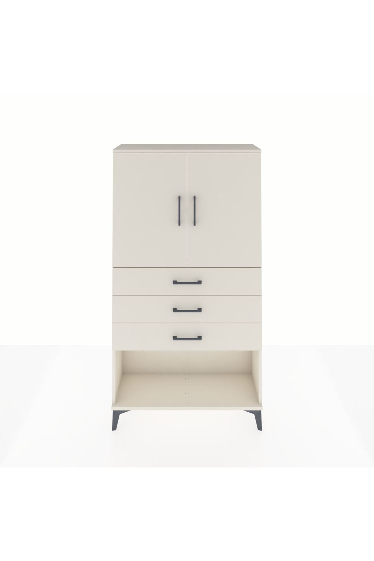 Arges Dolap 2 Raflı 3 Çekmeceli 2 Kapaklı 88x30x163 Aytaşı-Aytaşı