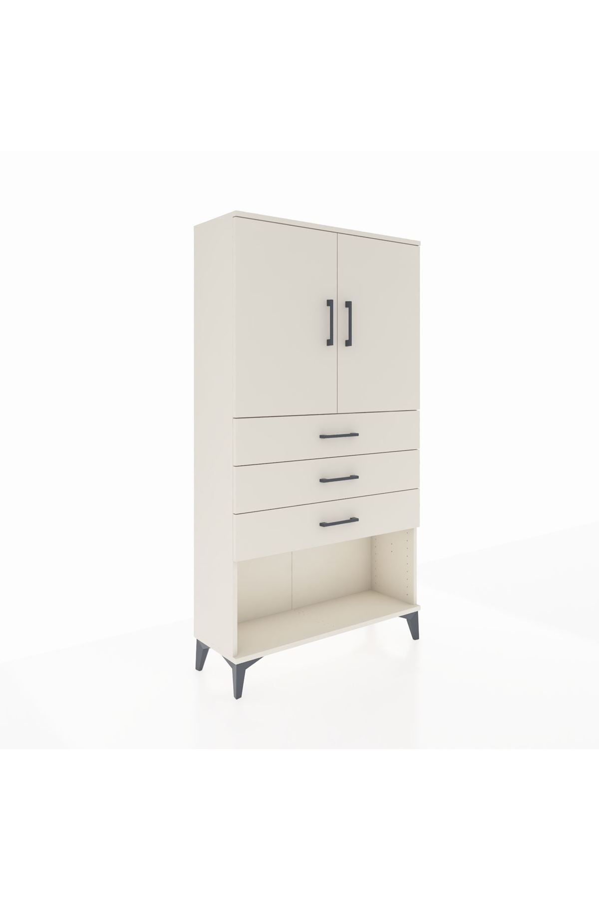 Arges Dolap 2 Raflı 3 Çekmeceli 2 Kapaklı 88x30x163 Aytaşı-Aytaşı