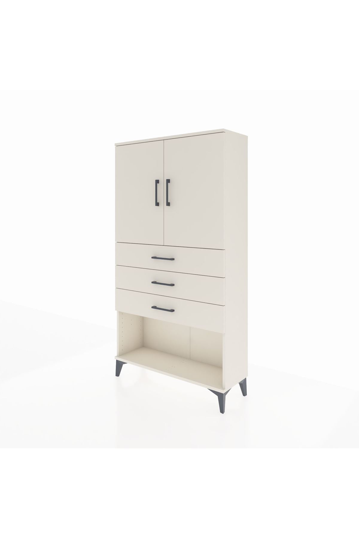 Arges Dolap 2 Raflı 3 Çekmeceli 2 Kapaklı 88x30x163 Aytaşı-Aytaşı