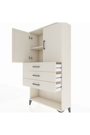 Arges Dolap 2 Raflı 3 Çekmeceli 2 Kapaklı 88x30x163 Aytaşı-Aytaşı