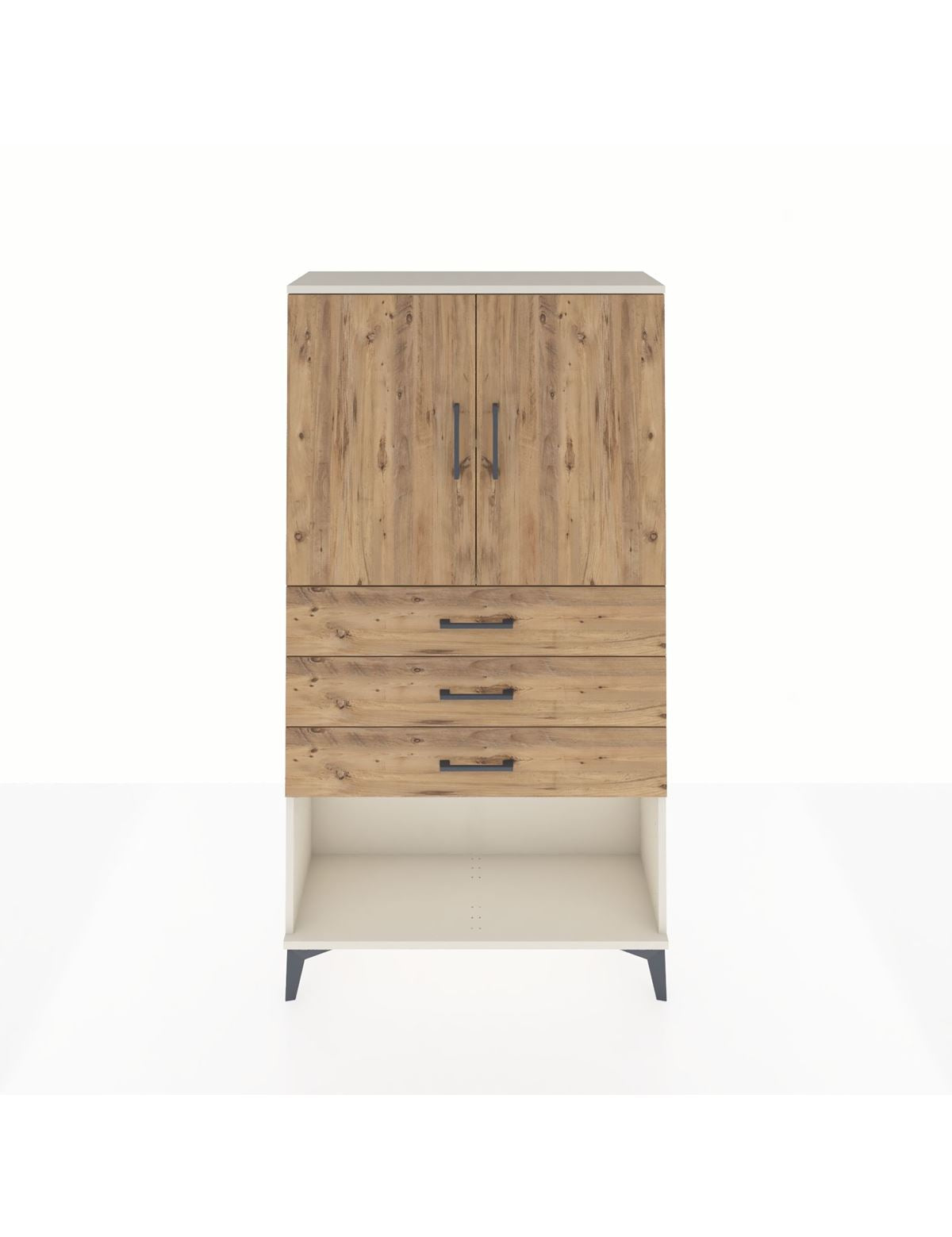 Arges Dolap 2 Raflı 3 Çekmeceli 2 Kapaklı 88x30x163 Aytaşı-Çam