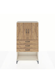 Arges Dolap 2 Raflı 3 Çekmeceli 2 Kapaklı 88x30x163 Aytaşı-Çam