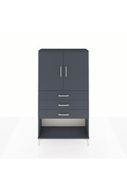 Arges Dolap 2 Raflı 3 Çekmeceli 2 Kapaklı 88x30x163 Antrasit-Antrasit