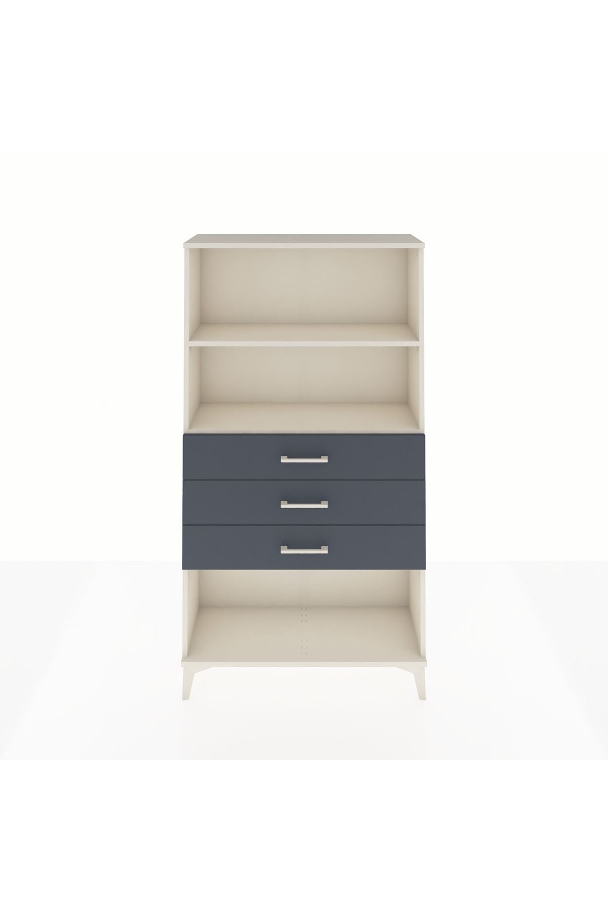 Arges Dolap 2 Raflı 3 Çekmeceli 88x30x163 Aytaşı-Antrasit