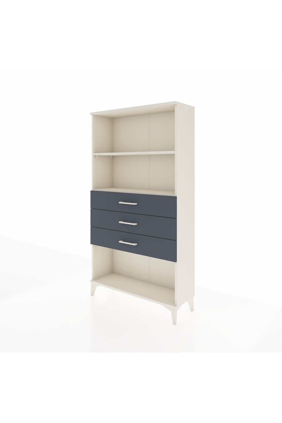 Arges Dolap 2 Raflı 3 Çekmeceli 88x30x163 Aytaşı-Antrasit