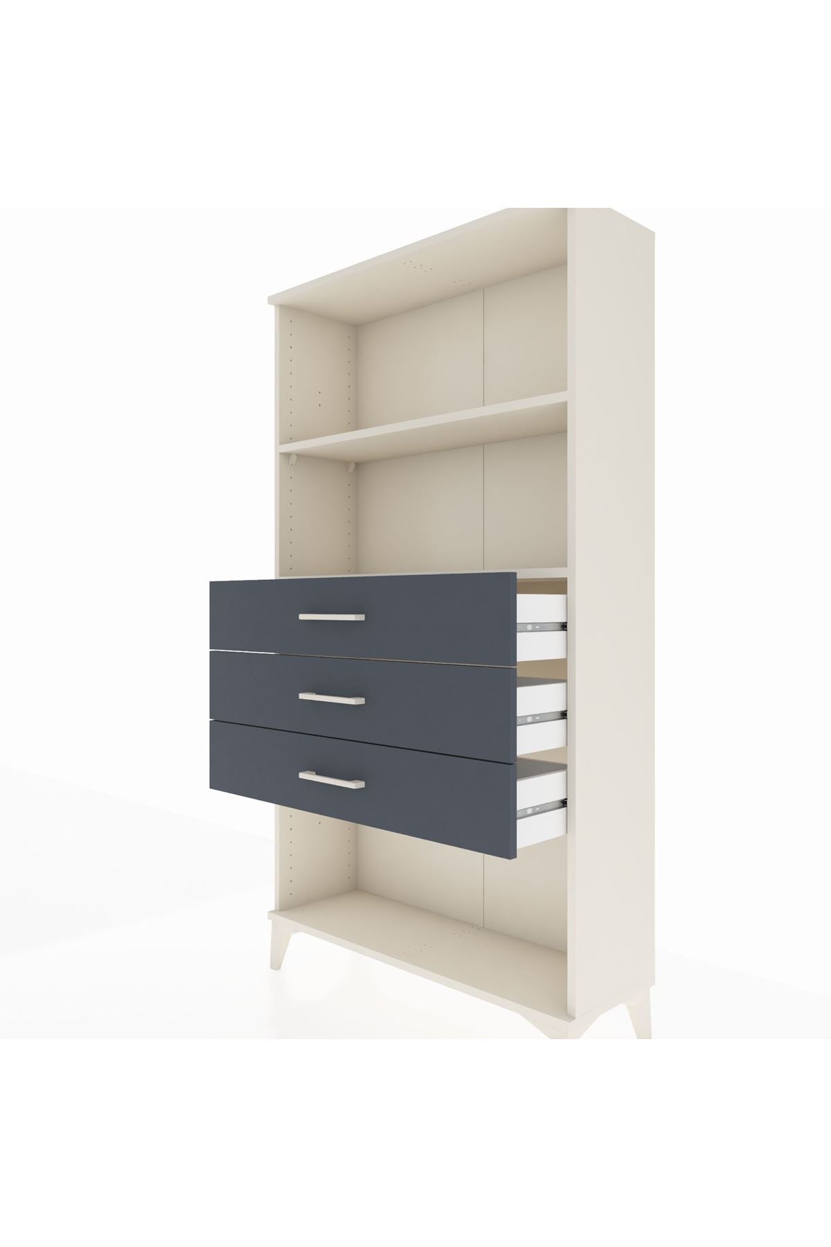 Arges Dolap 2 Raflı 3 Çekmeceli 88x30x163 Aytaşı-Antrasit