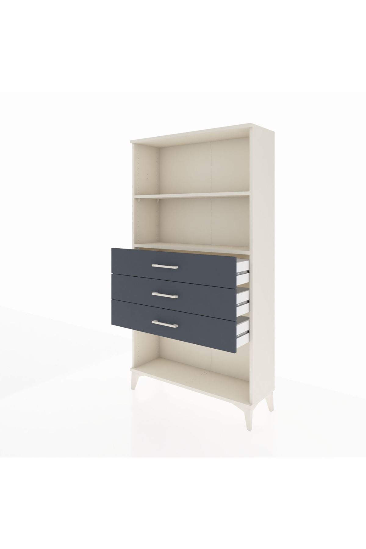 Arges Dolap 2 Raflı 3 Çekmeceli 88x30x163 Aytaşı-Antrasit