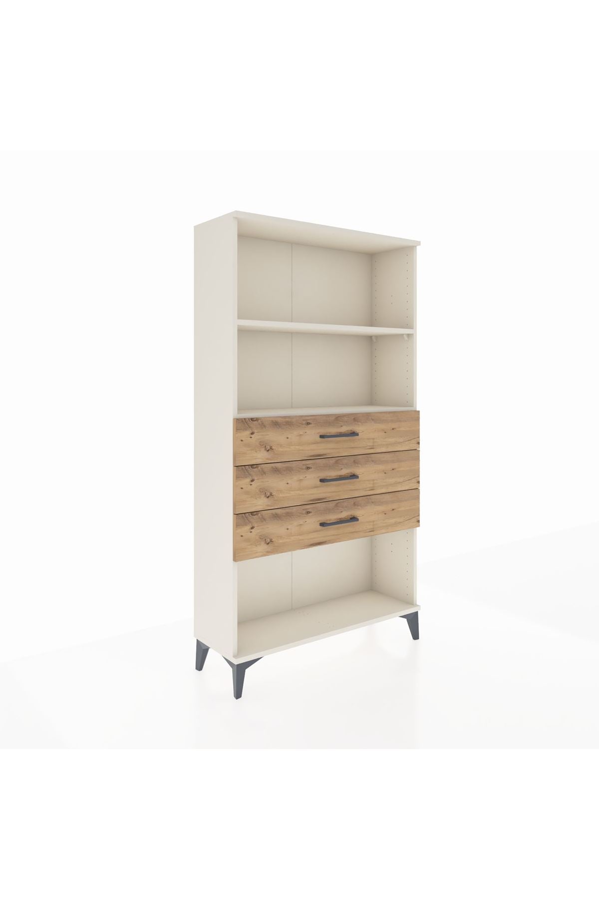 Arges Dolap 2 Raflı 3 Çekmeceli 88x30x163 Aytaşı-Çam