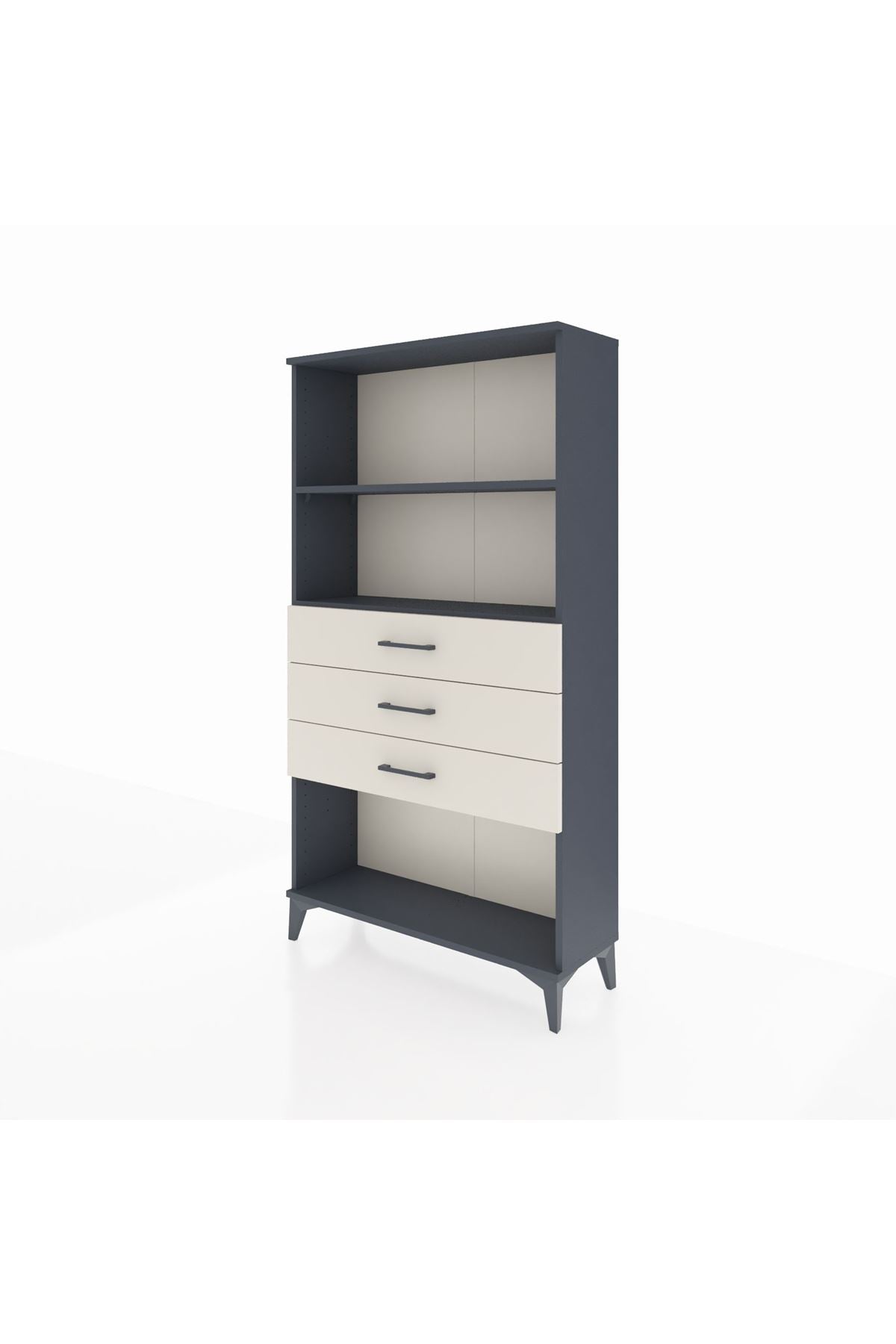 Arges Dolap 2 Raflı 3 Çekmeceli 88x30x163 Antrasit-Aytaşı