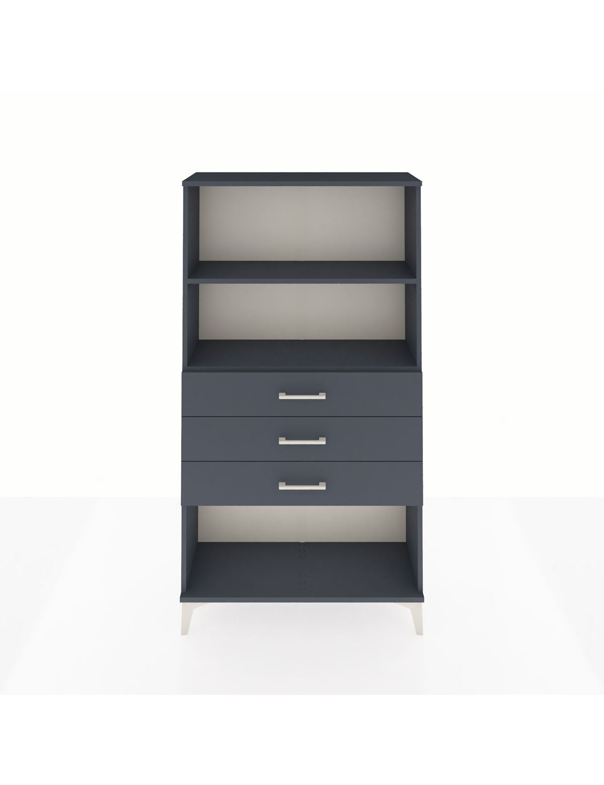 Arges Dolap 2 Raflı 3 Çekmeceli 88x30x163 Antrasit-Antrasit