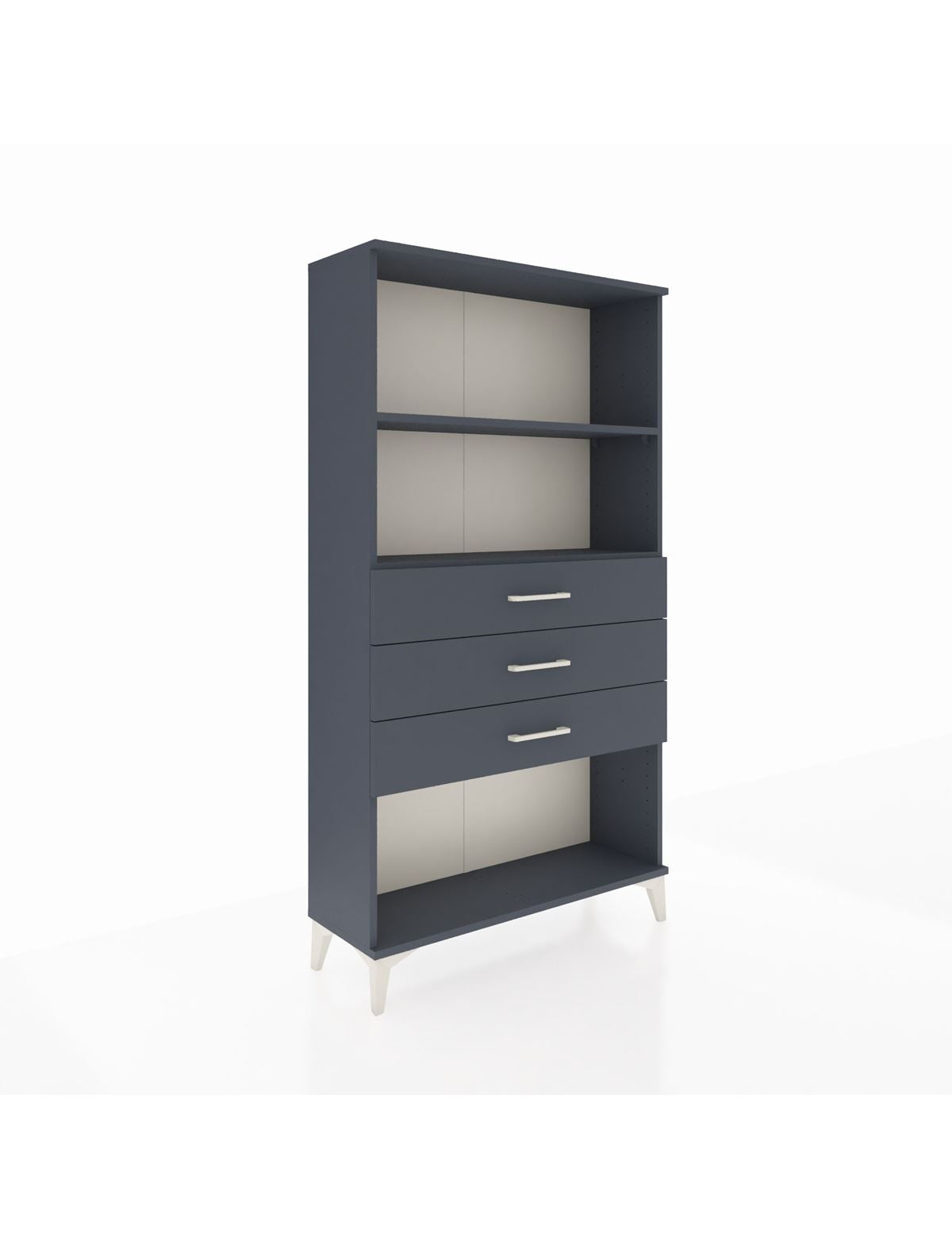 Arges Dolap 2 Raflı 3 Çekmeceli 88x30x163 Antrasit-Antrasit