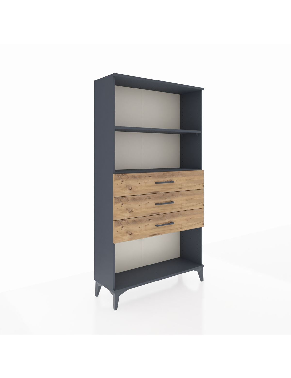 Arges Dolap 2 Raflı 3 Çekmeceli 88x30x163 Antrasit-Çam