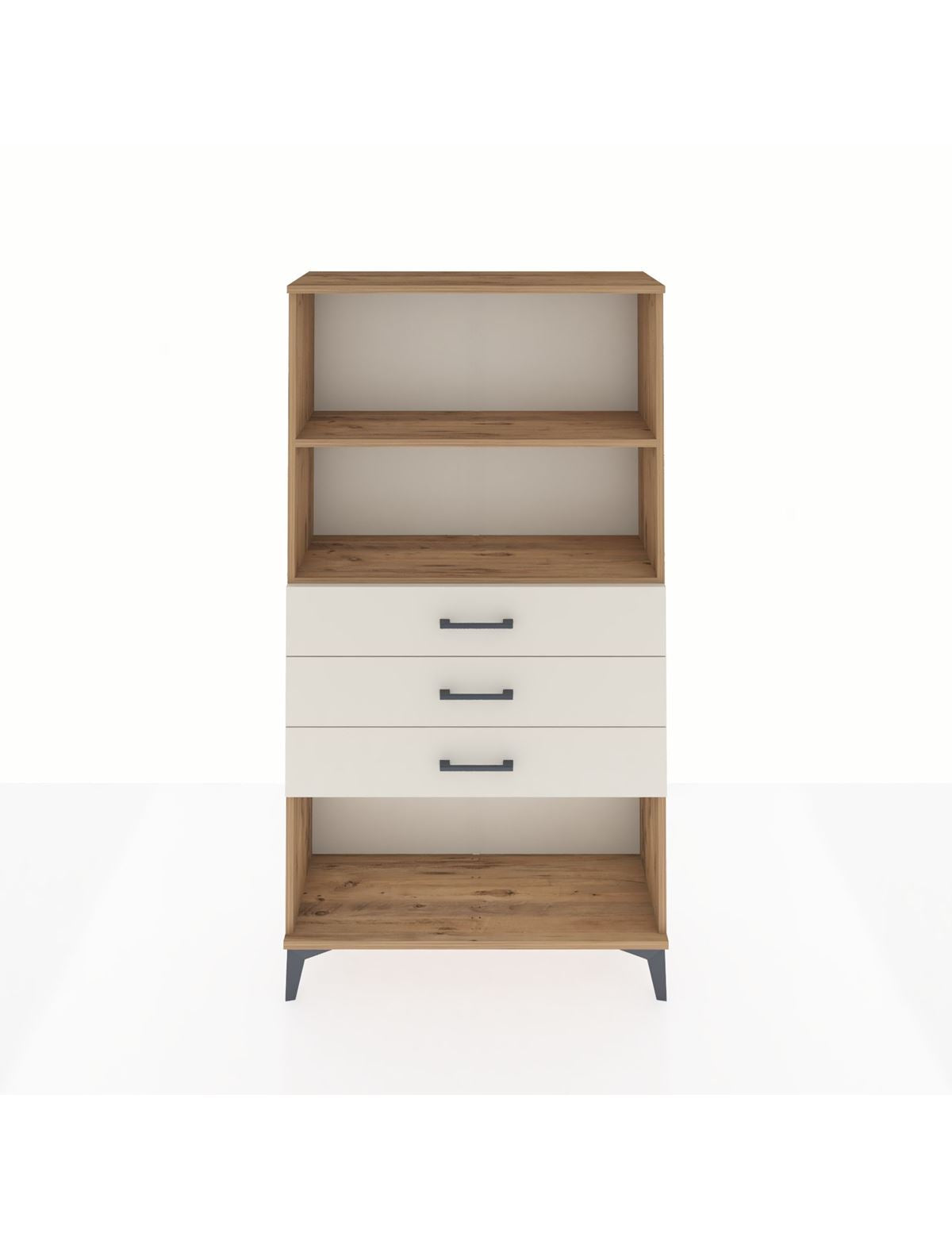 Arges Dolap 2 Raflı 3 Çekmeceli 88x30x163 Çam-Aytaşı