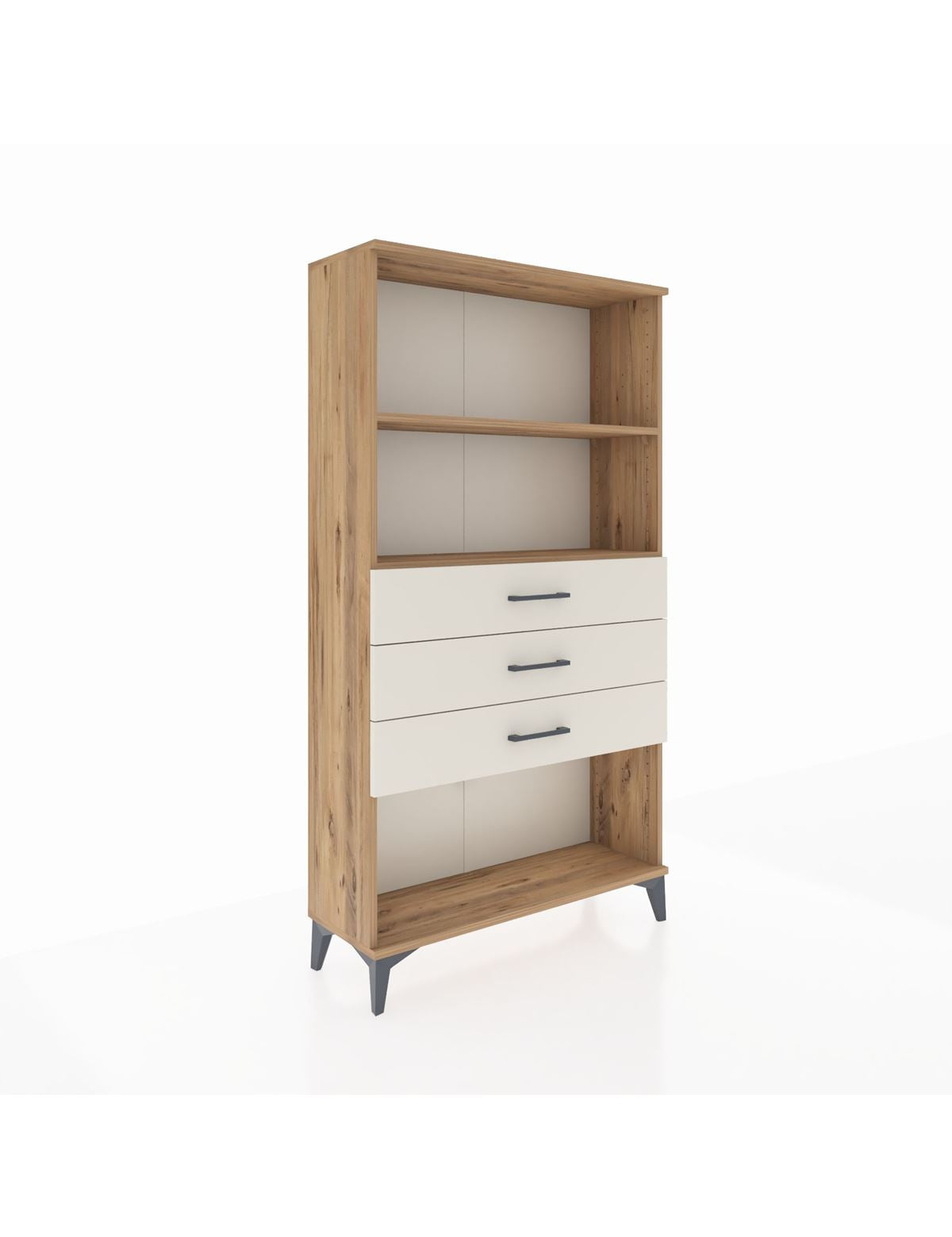 Arges Dolap 2 Raflı 3 Çekmeceli 88x30x163 Çam-Aytaşı