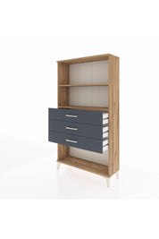 Arges Dolap 2 Raflı 3 Çekmeceli 88x30x163 Çam-Antrasit