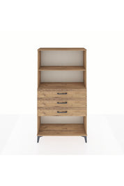 Arges Dolap 2 Raflı 3 Çekmeceli 88x30x163 Çam-Çam
