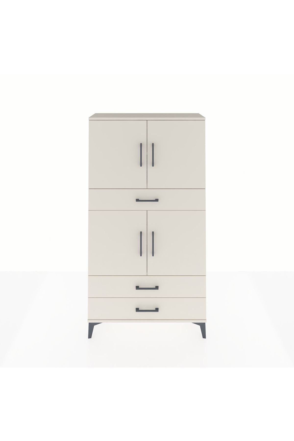 Arges Dolap 4 Raflı 3 Çekmeceli 4 Kapaklı 88x30x163 Aytaşı-Aytaşı