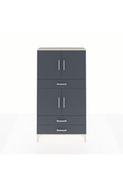 Arges Dolap 4 Raflı 3 Çekmeceli 4 Kapaklı 88x30x163 Aytaşı-Antrasit