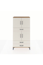 Arges Dolap 4 Raflı 3 Çekmeceli 4 Kapaklı 88x30x163 Çam-Aytaşı