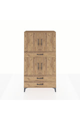 Arges Dolap 4 Raflı 3 Çekmeceli 4 Kapaklı 88x30x163