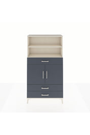 Arges Dolap 4 Raflı 3 Çekmeceli 2 Kapaklı 88x30x163 Aytaşı-Antrasit