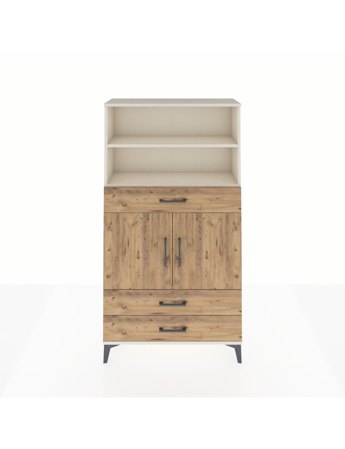 Arges Dolap 4 Raflı 3 Çekmeceli 2 Kapaklı 88x30x163 Aytaşı-Çam