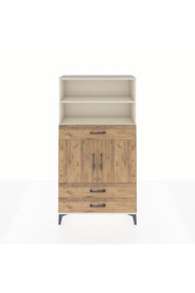 Arges Dolap 4 Raflı 3 Çekmeceli 2 Kapaklı 88x30x163 Aytaşı-Çam